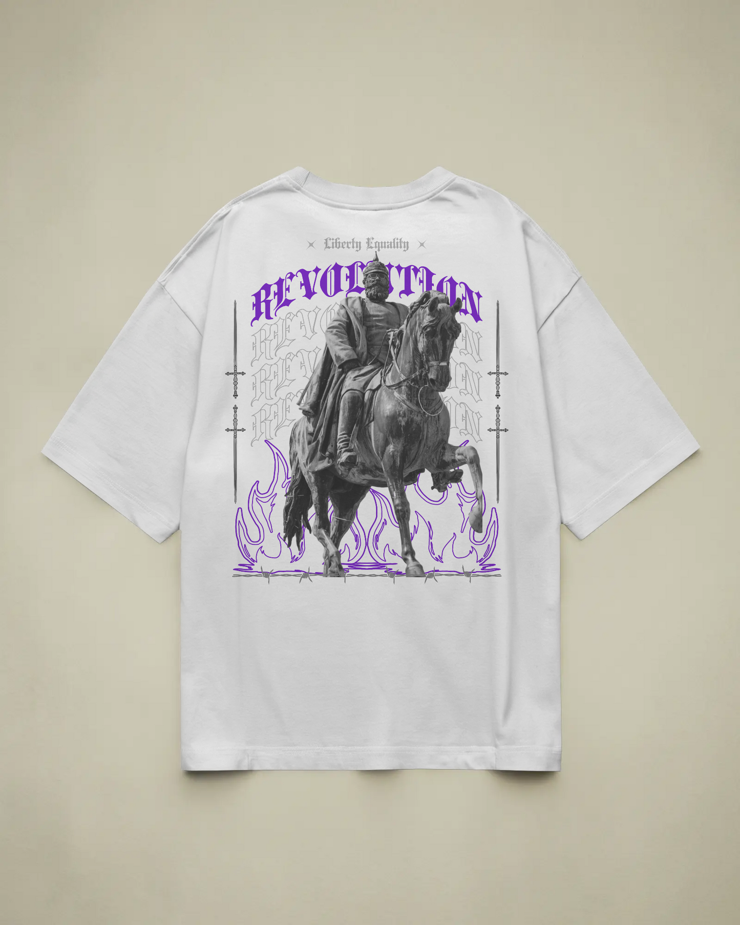 Revolution Baskılı Oversize T-shirt