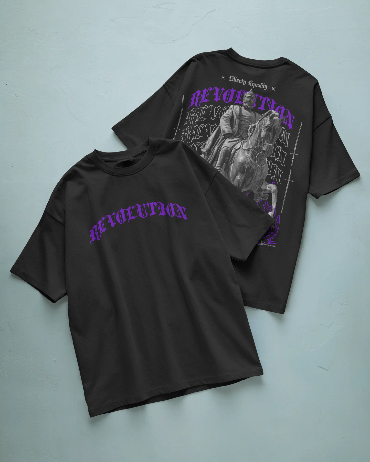 Revolution Baskılı Oversize T-shirt