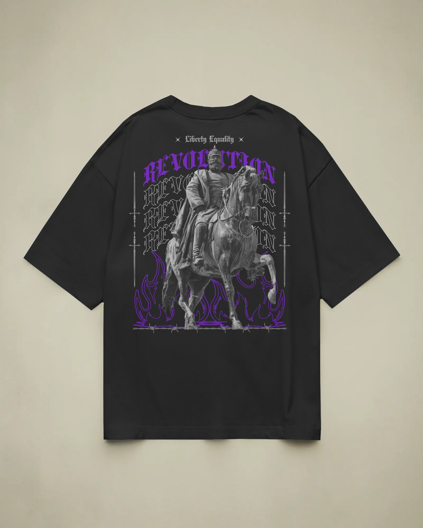 Revolution Baskılı Oversize T-shirt
