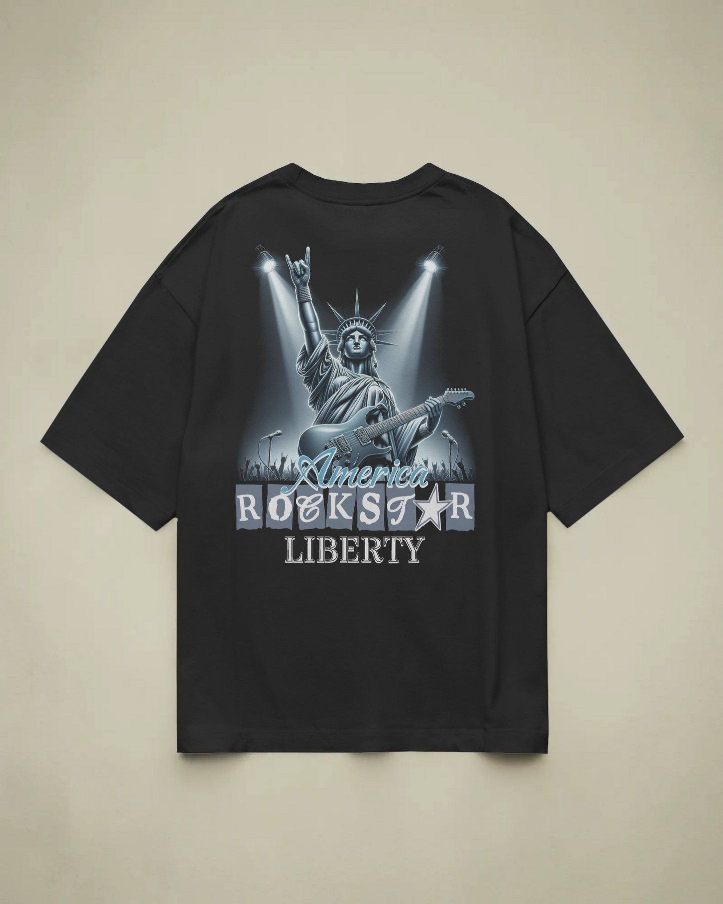 Liberty Rockstar Baskılı Oversize T-shirt