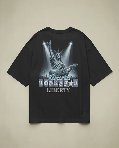 Liberty Rockstar Baskılı Oversize T-shirt