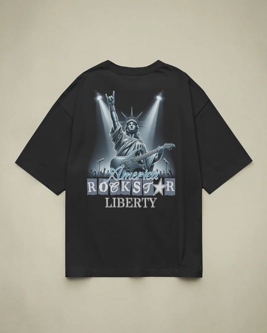 Liberty Rockstar Baskılı Oversize T-shirt