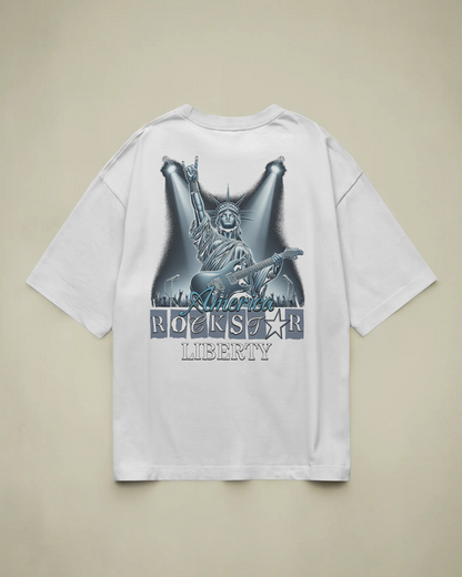 Liberty Rockstar Baskılı Oversize T-shirt