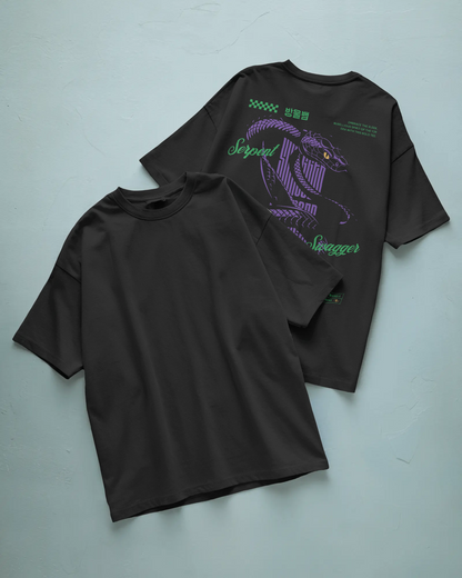 Serpent Swagger Baskılı Oversize T-shirt