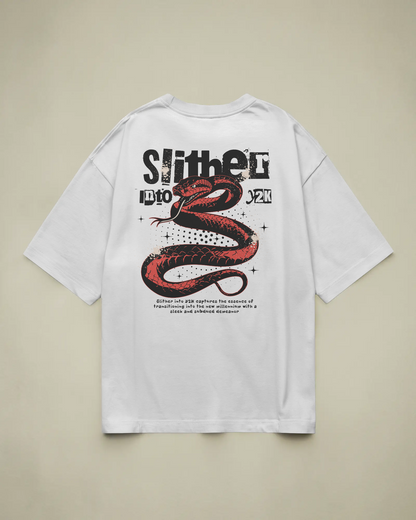 Slither Baskılı Oversize T-shirt
