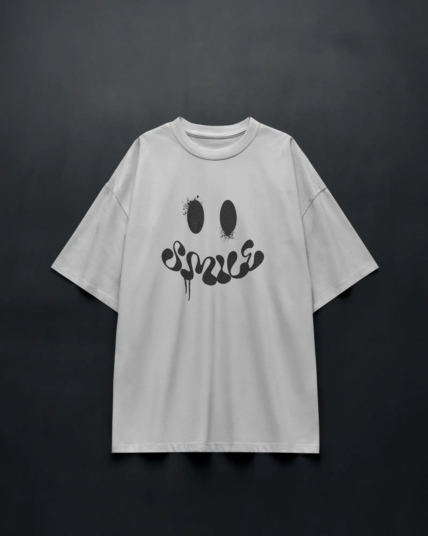 SMILE Baskılı Oversize T-shirt