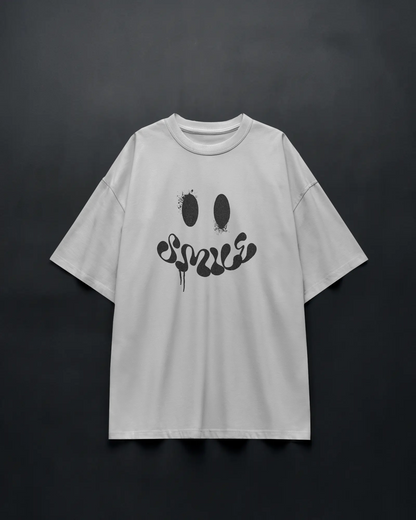 SMILE Baskılı Oversize T-shirt