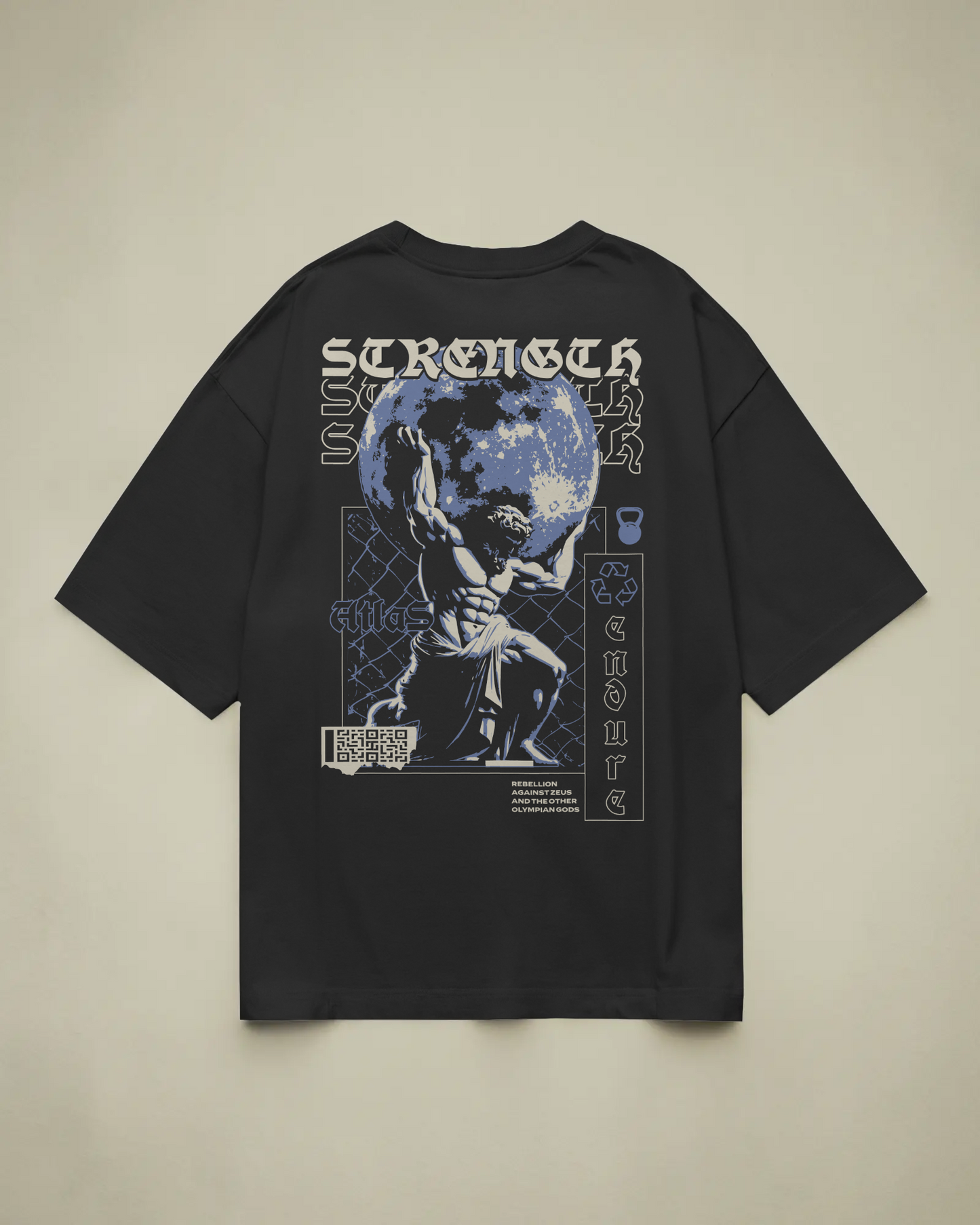 Atlas Baskılı Oversize T-shirt