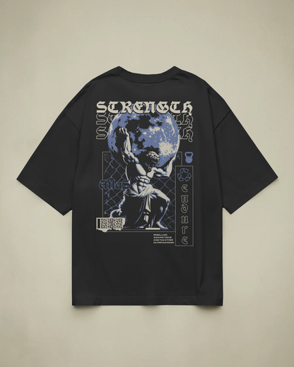 Atlas Baskılı Oversize T-shirt