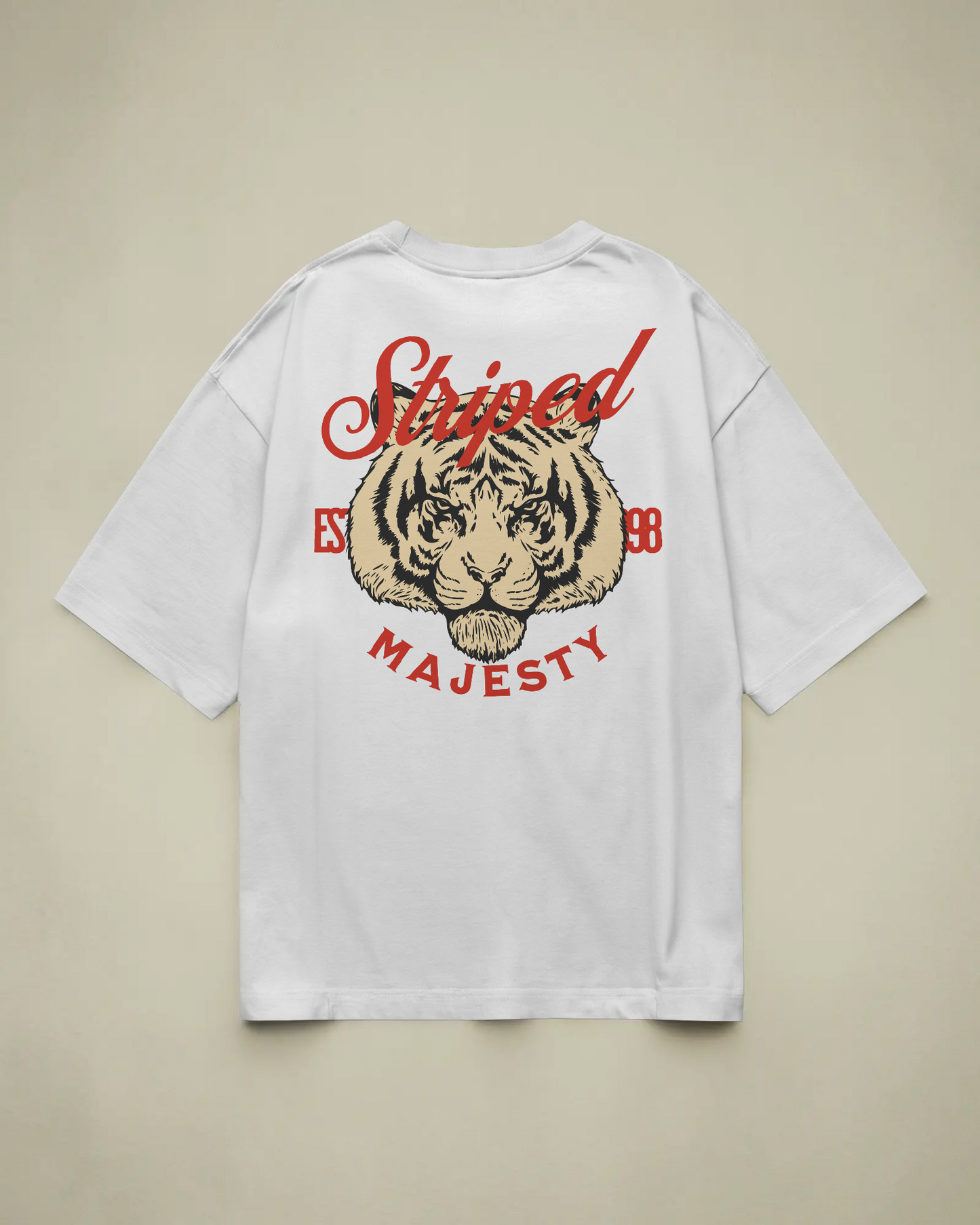 Striped Majesty Baskılı Oversize T-shirt