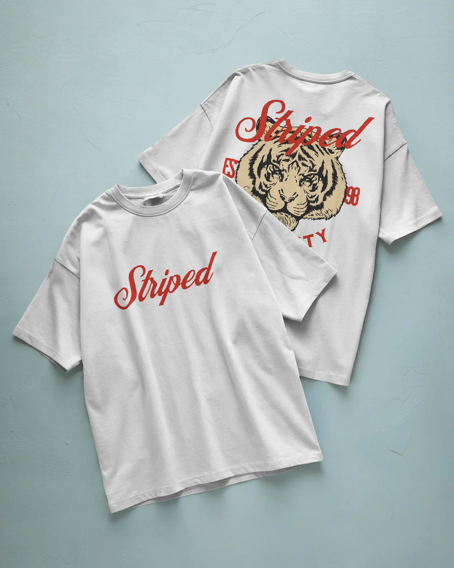 Striped Majesty Baskılı Oversize T-shirt