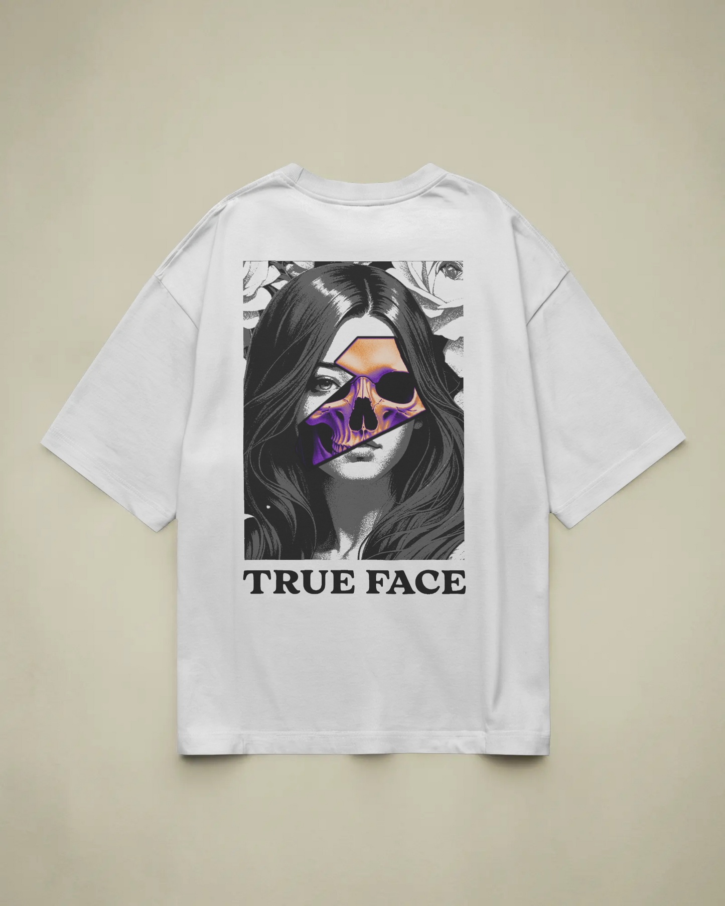 True Face Baskılı Oversize T-shirt