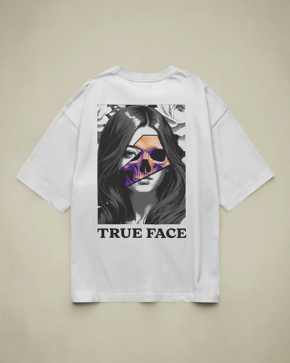 True Face Baskılı Oversize T-shirt