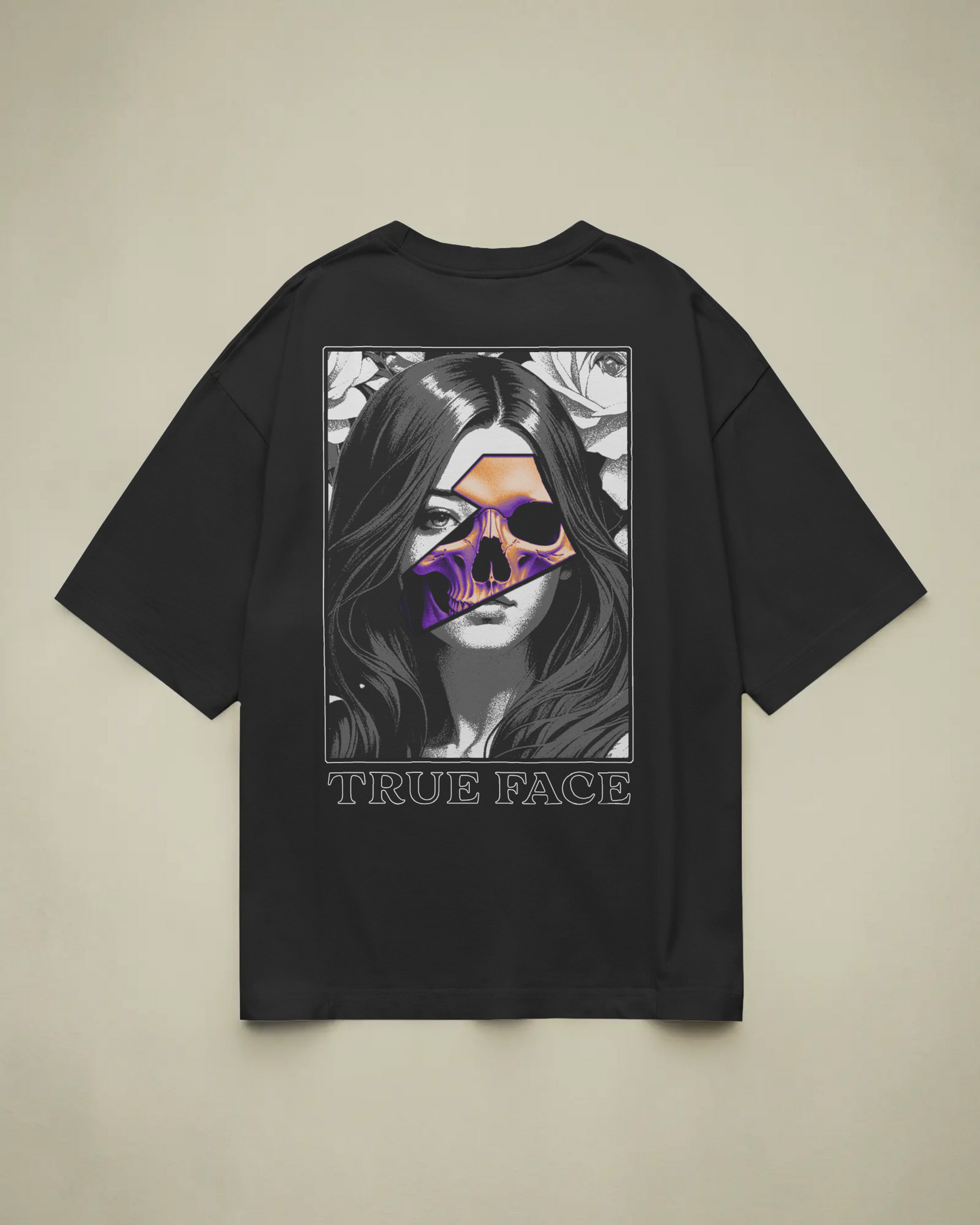True Face Baskılı Oversize T-shirt