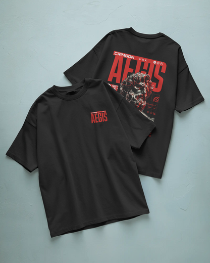 Aegis Baskılı Oversize T-shirt