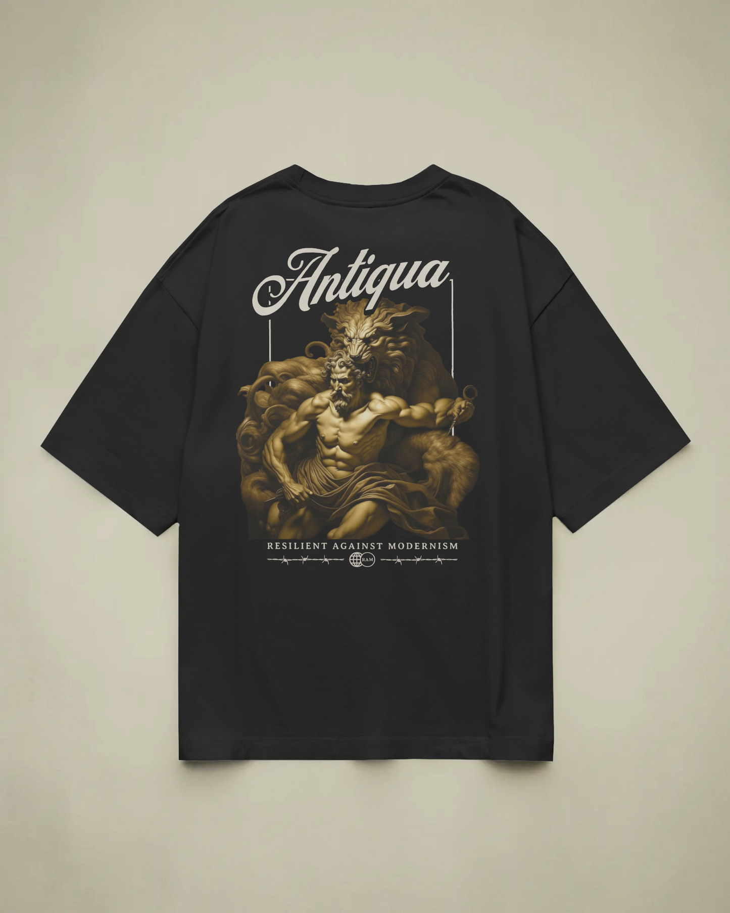 Antiqua Baskılı Oversize T-shirt