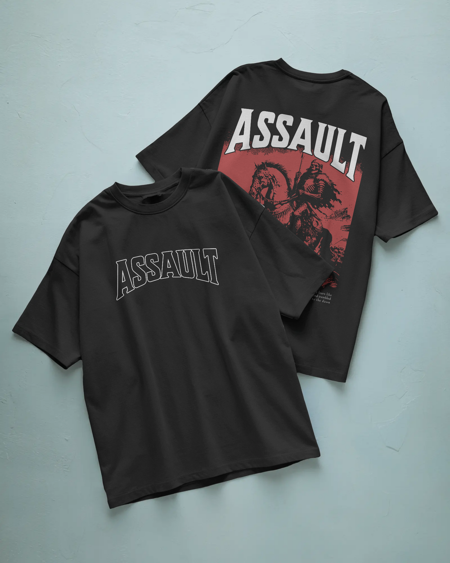 Assault Baskılı Oversize T-shirt