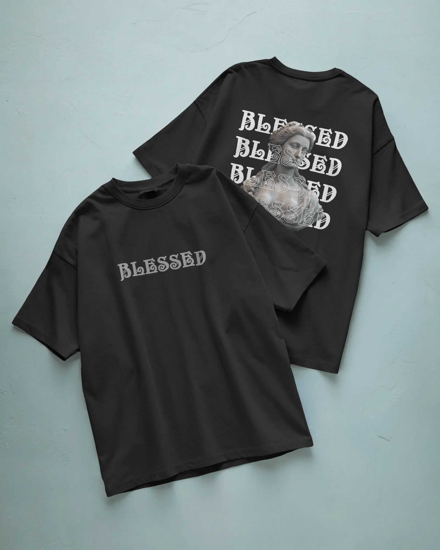 Blessed  Baskılı Oversize T-shirt
