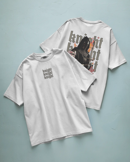 Brave Knight Baskılı Oversize T-shirt