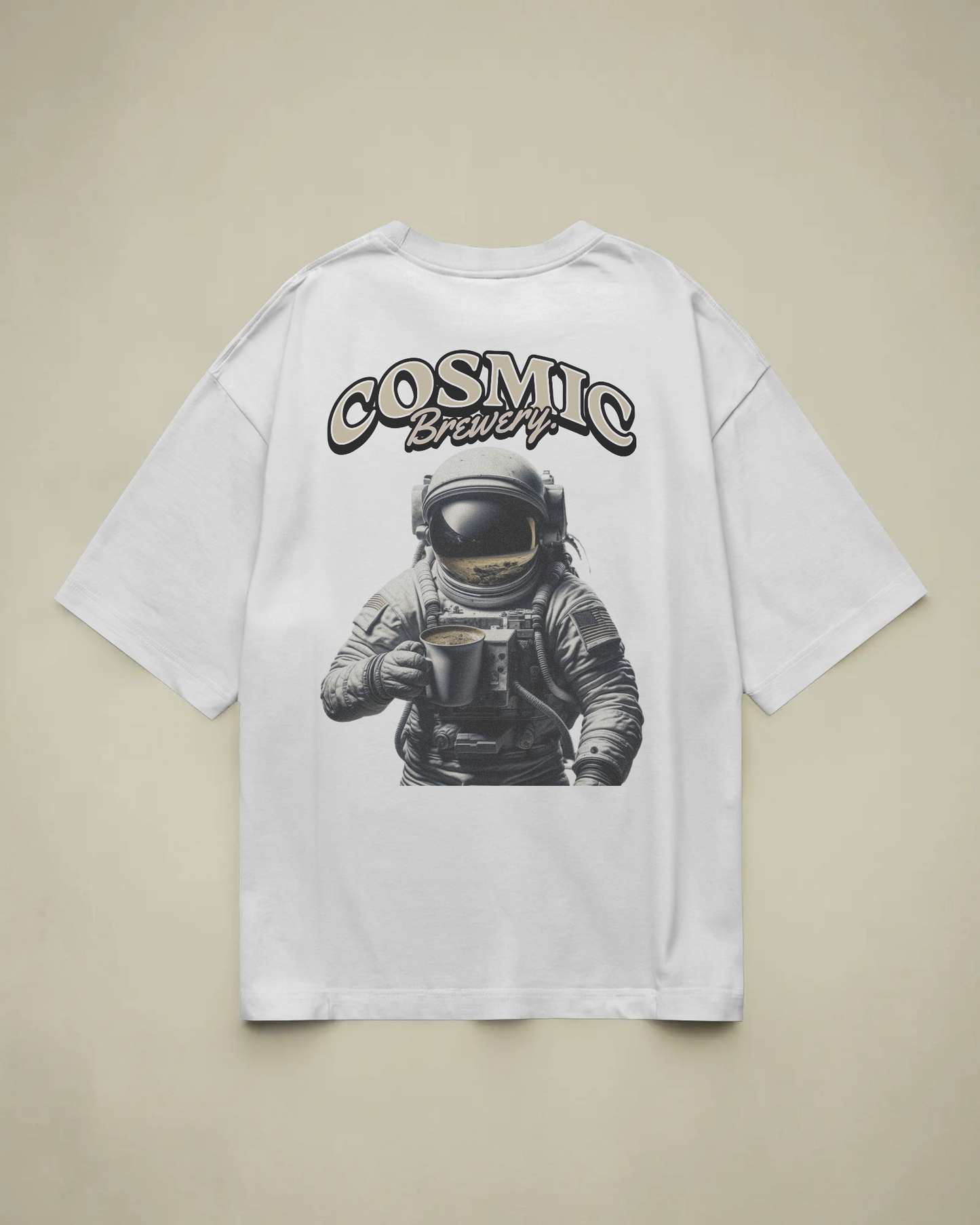 Cosmic Brew Baskılı Oversize T-shirt