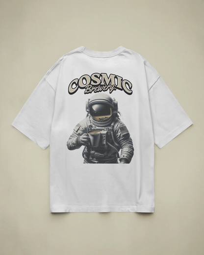 Cosmic Brew Baskılı Oversize T-shirt