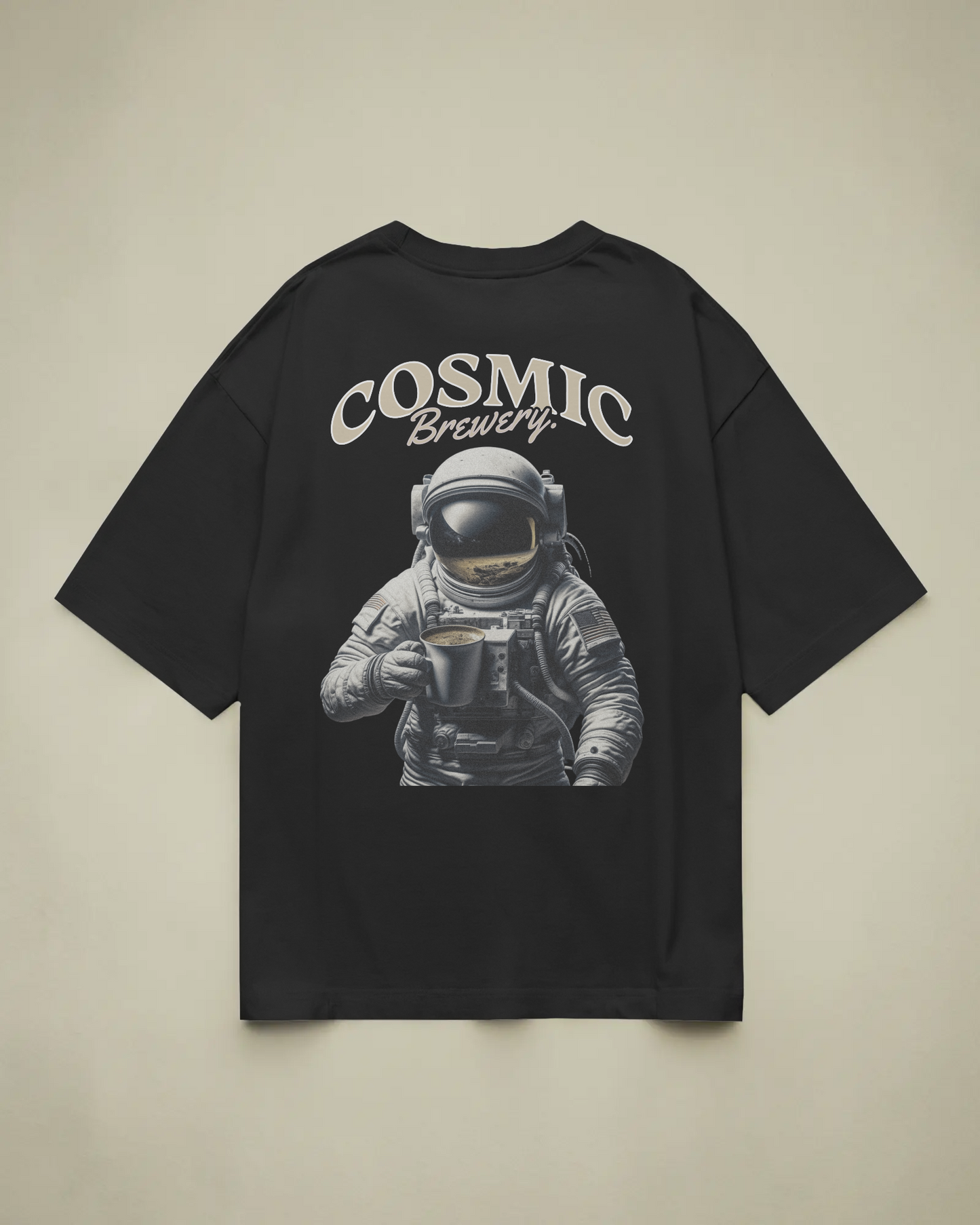 Cosmic Brew Baskılı Oversize T-shirt
