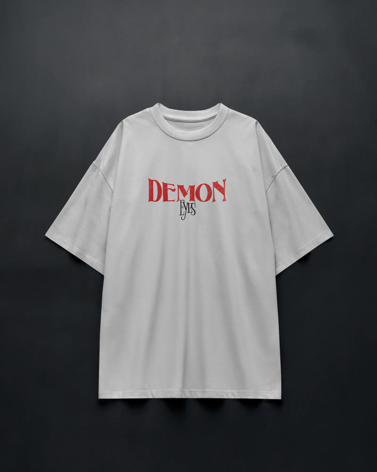 Demon Eyes Baskılı Oversize T-shirt