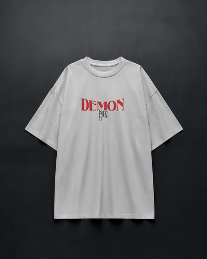 Demon Eyes Baskılı Oversize T-shirt