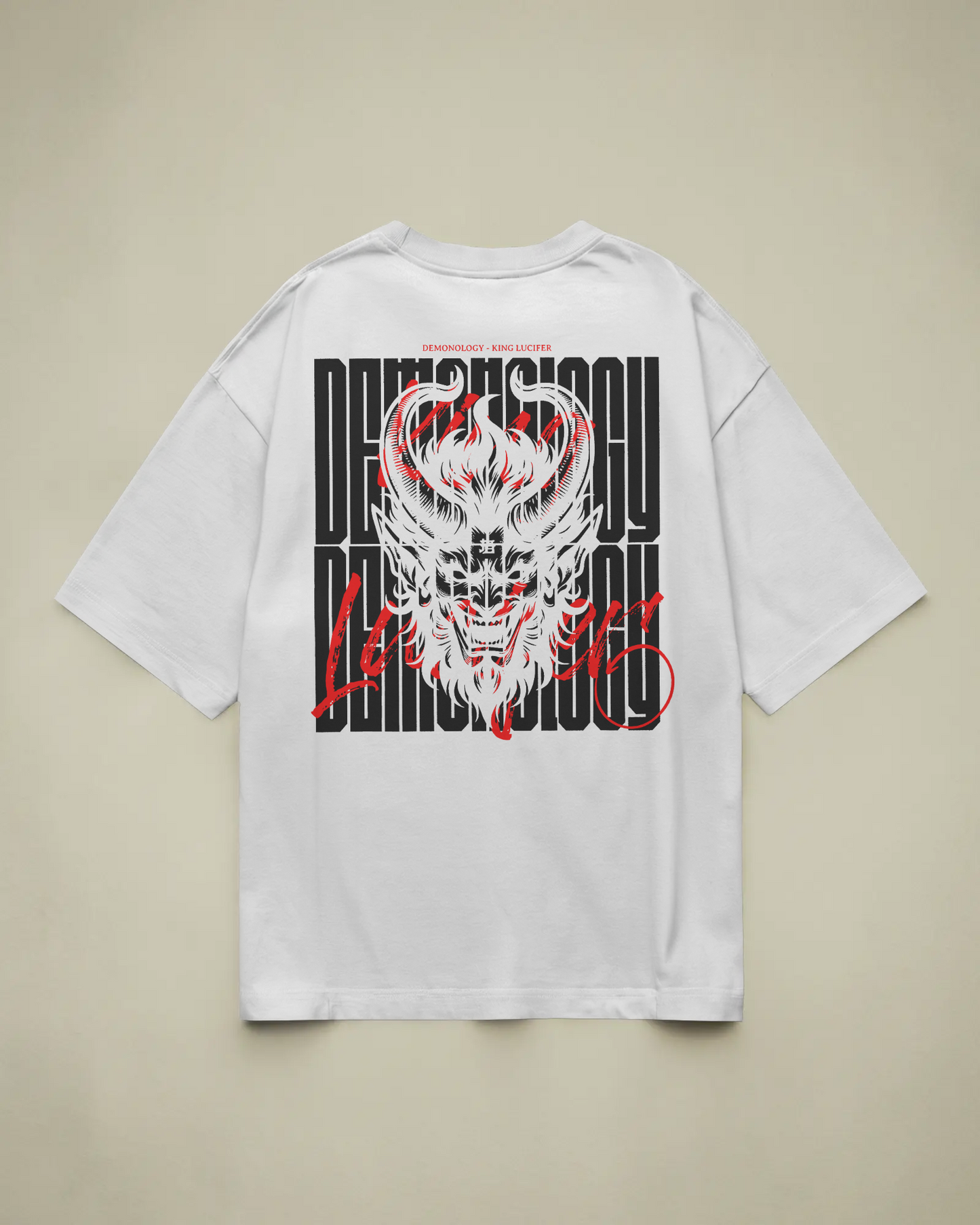 Demonology Baskılı Oversize T-shirt
