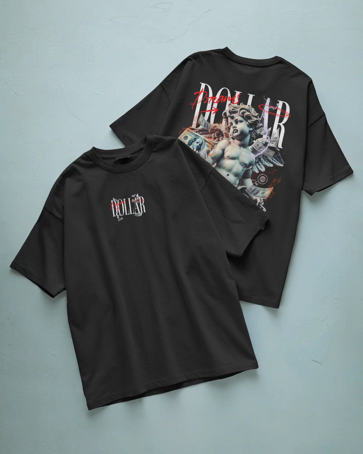 Dollar Dreams Baskılı Oversize T-shirt