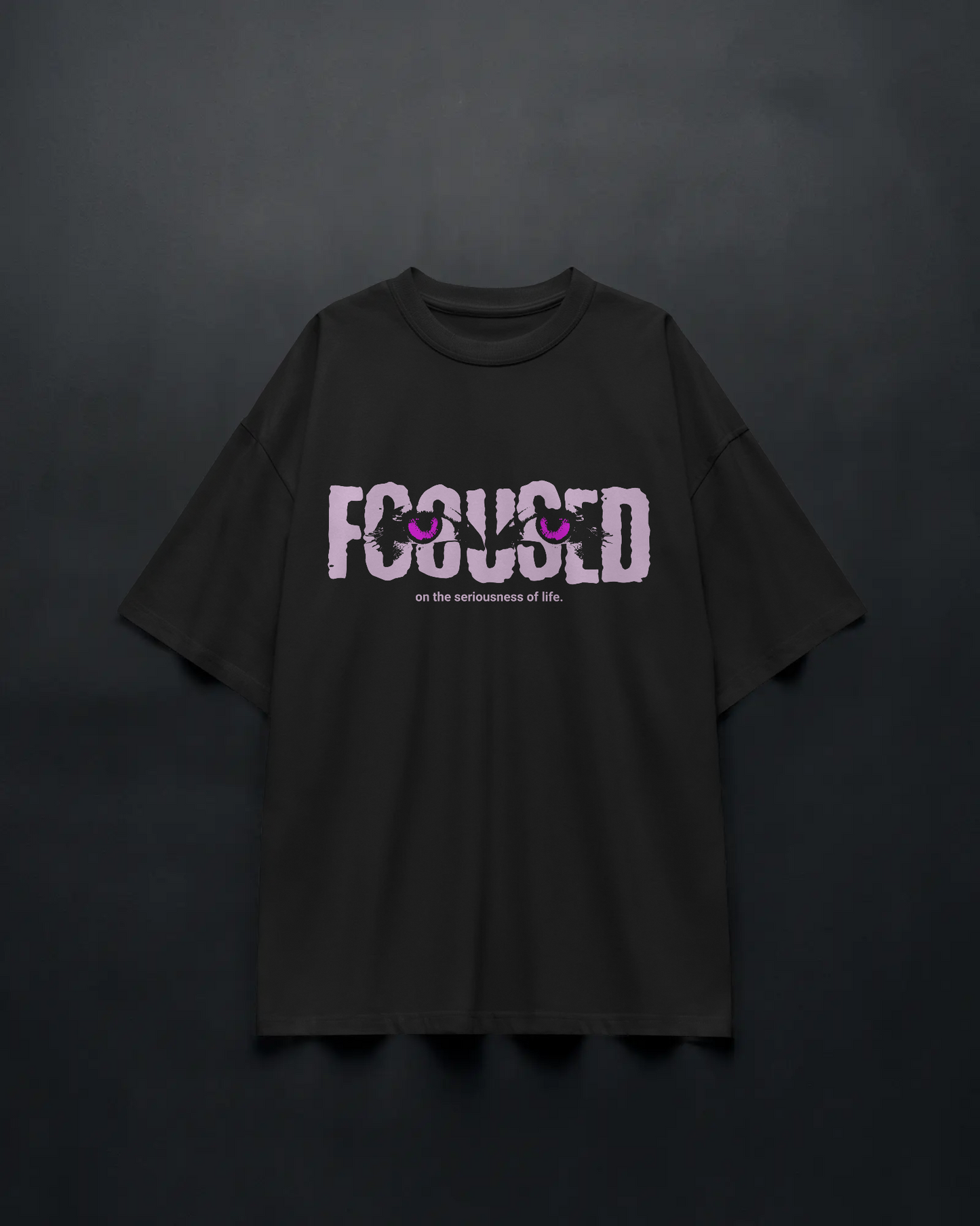 Focused Baskılı Oversize T-shirt