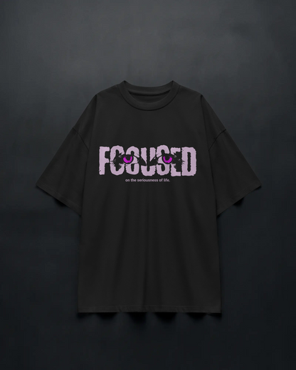 Focused Baskılı Oversize T-shirt