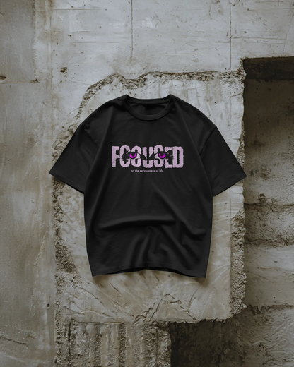 Focused Baskılı Oversize T-shirt