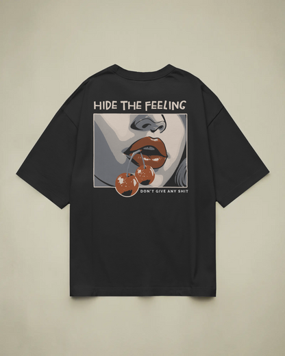 Hide The Feeling Baskılı Oversize T-shirt