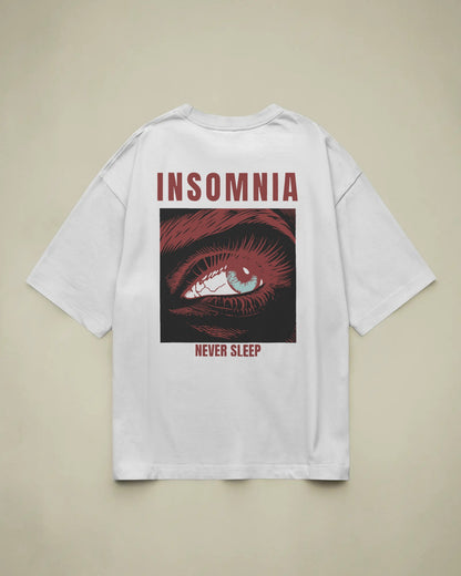 Insomnia Eyes Baskılı Oversize T-shirt