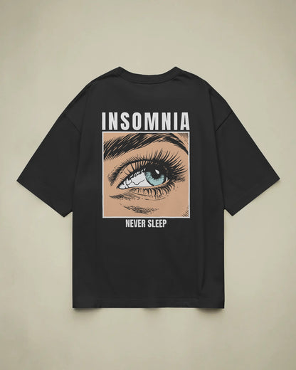 Insomnia Eyes Baskılı Oversize T-shirt