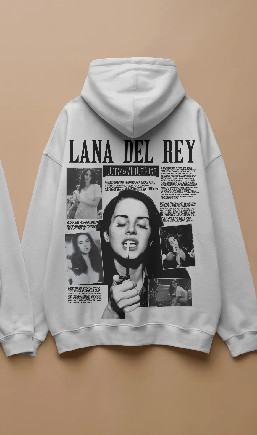 Lana Del Rey 3 Baskılı Hoodie