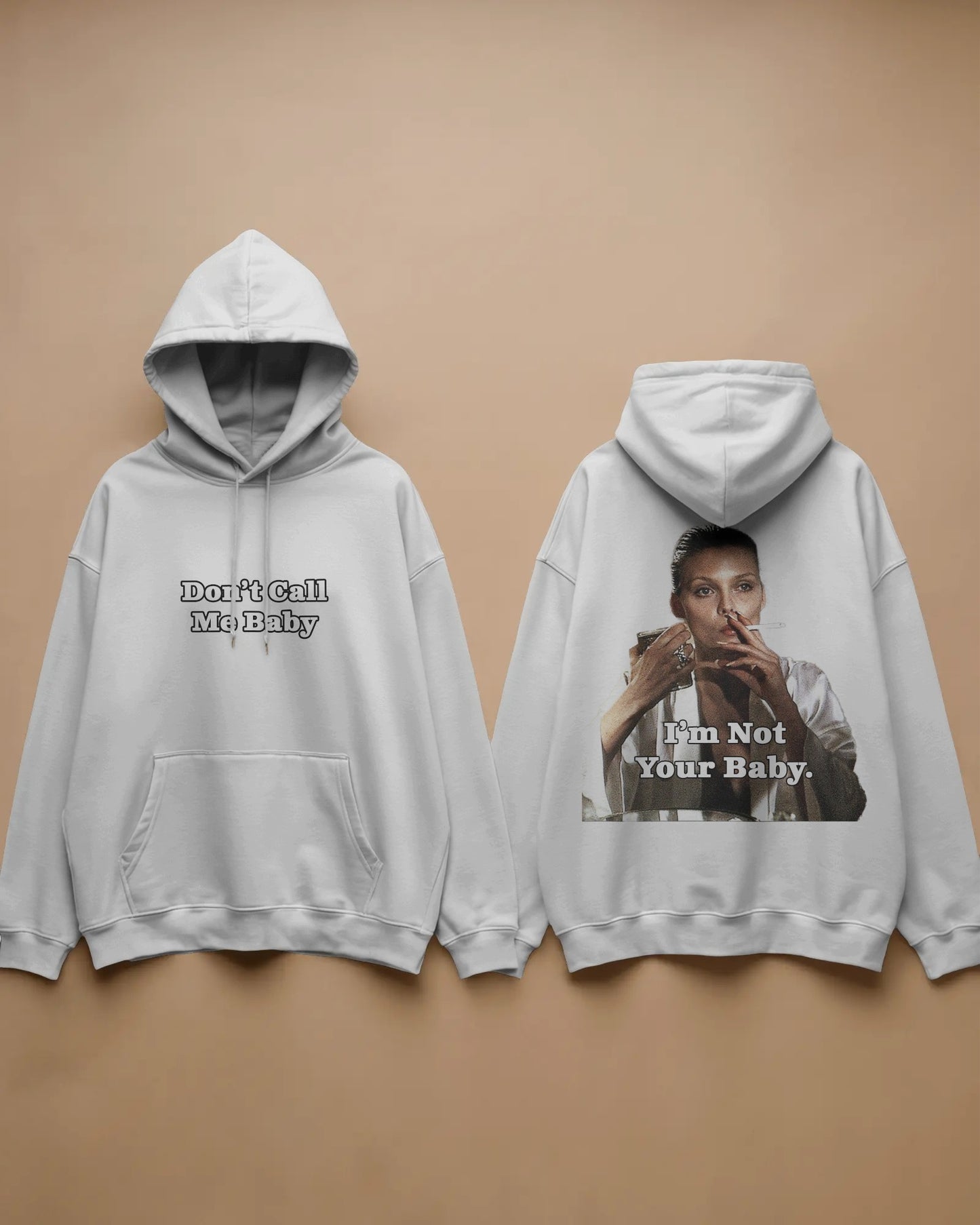 Don't Call Me Baby 2 Baskılı Hoodie