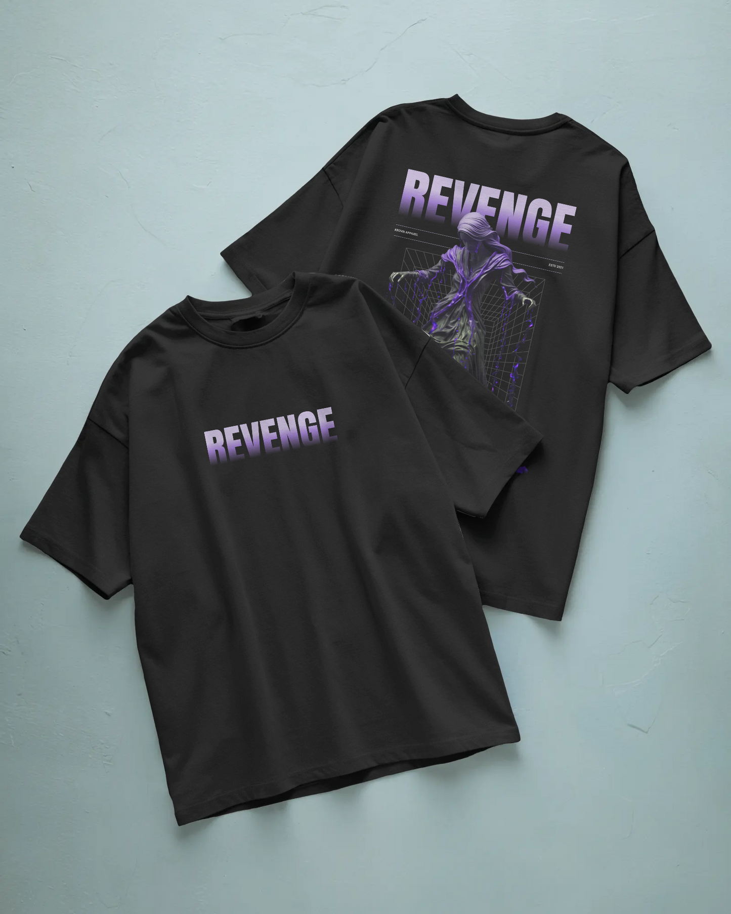 Revenge Baskılı Oversize T-shirt