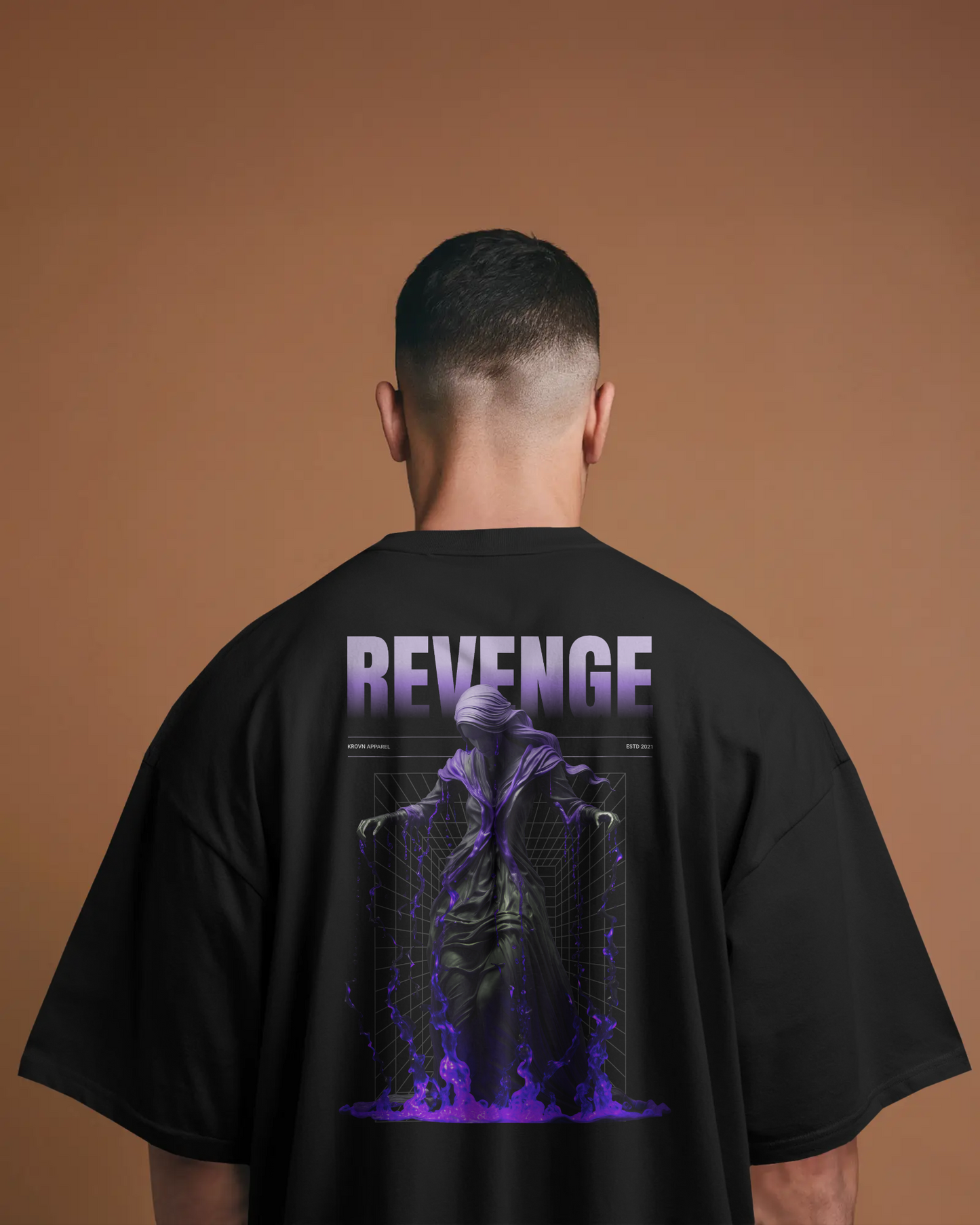 Revenge Baskılı Oversize T-shirt