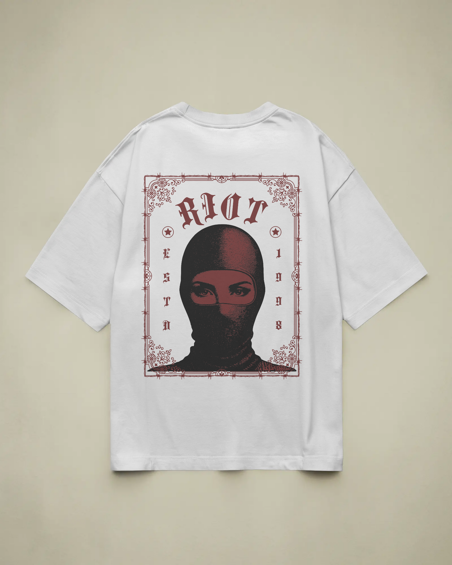 Riot Baskılı Oversize T-shirt