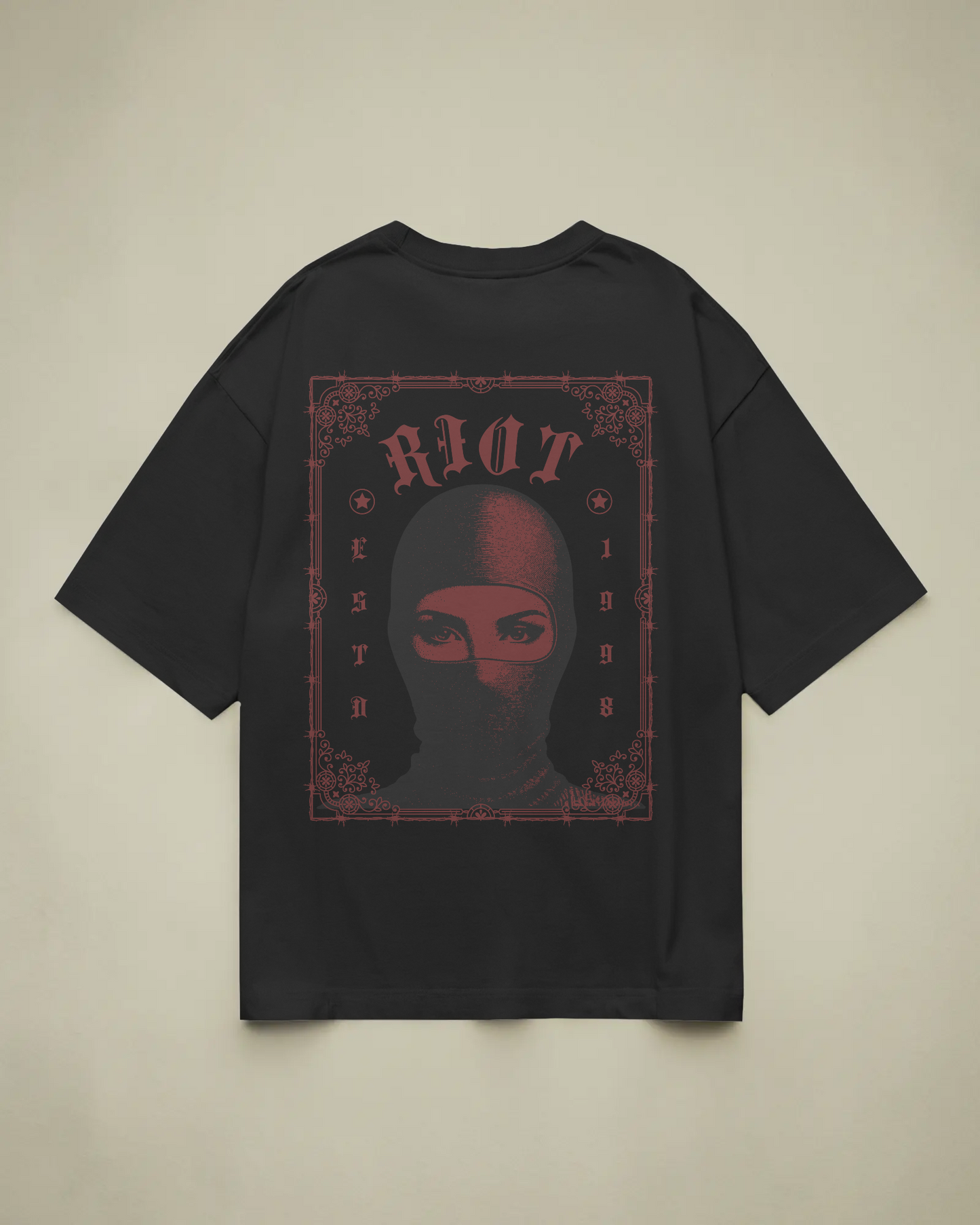 Riot Baskılı Oversize T-shirt