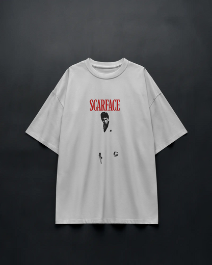 Scarface Ön/Arka Baskılı Oversize T-shirt