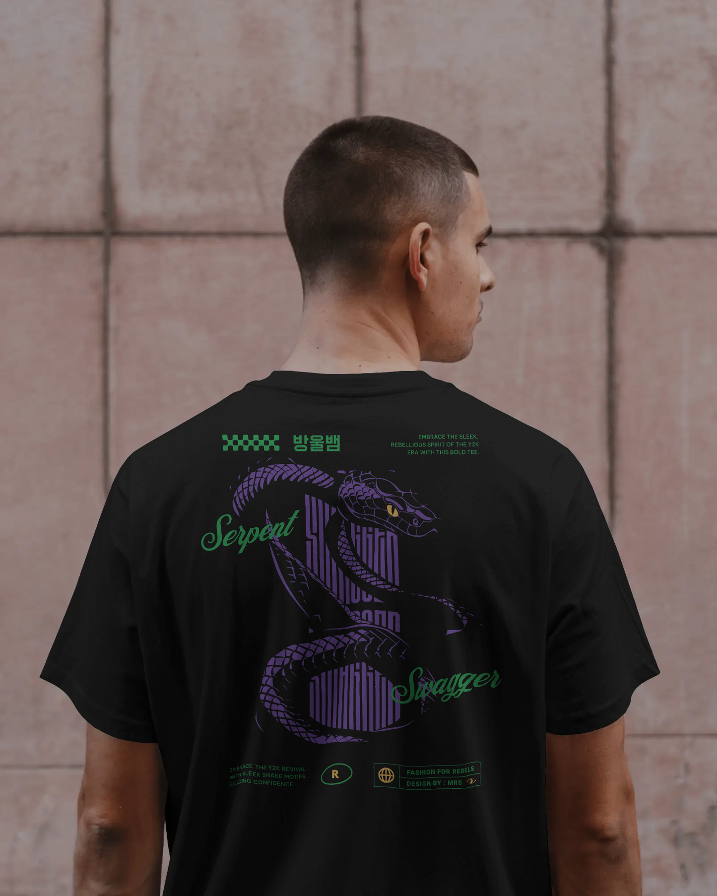 Serpent Swagger Baskılı Oversize T-shirt