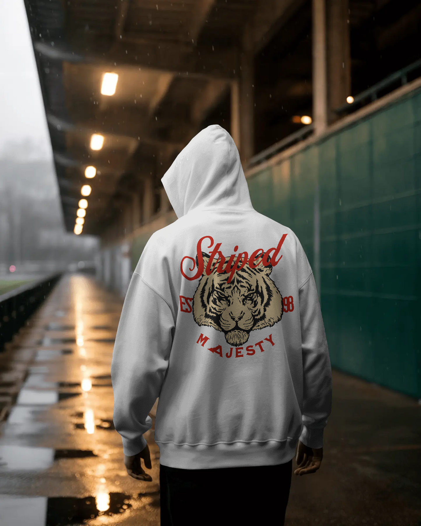 Striped Majesty Baskılı Hoodie