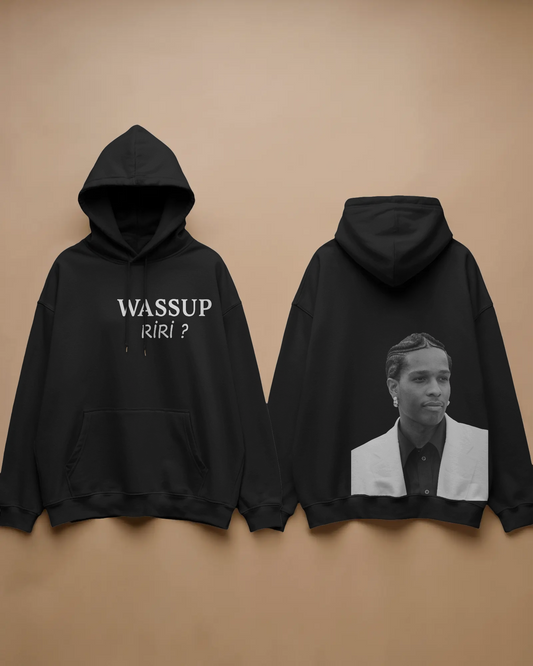 Wassup Riri? Baskılı Hoodie
