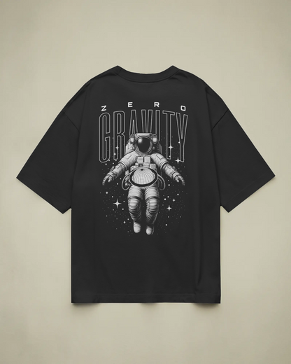 Zero Gravity Baskılı Oversize T-shirt